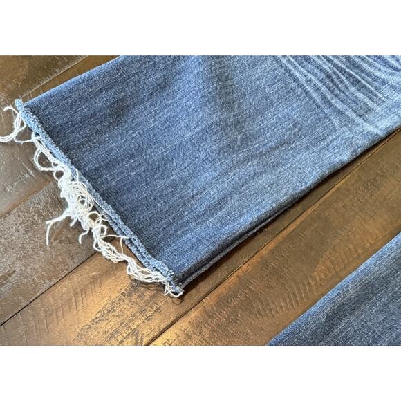 Vigoss Bootcut Jeans Women’s Size 27 27x33 Denim Stretch Distressed Raw Hem - Picture 14 of 16